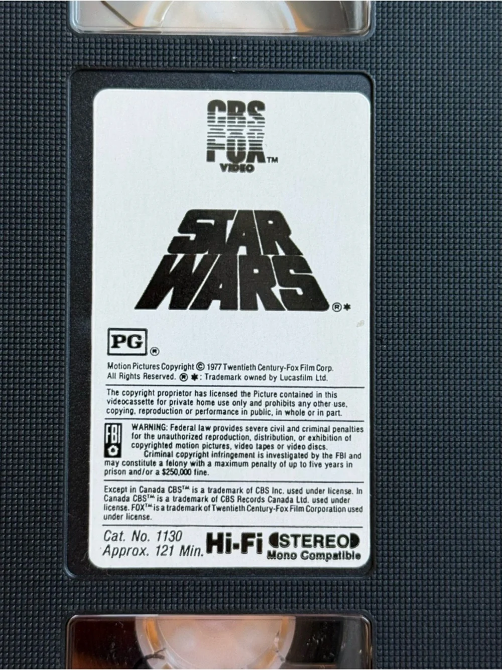 Star Wars Original Trilogy Vintage 1990's VHS Box Set CBS Fox Video